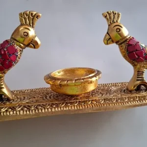 Tea Light Holder with Coloured Parrots and Mosaic Beads - Image 5