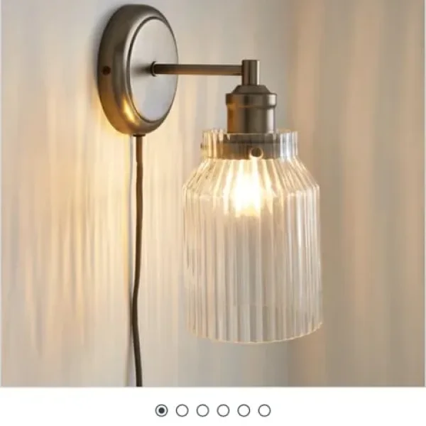 Dunelm wall lights with plugs
