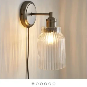 Dunelm wall lights with plugs