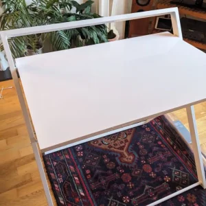 White foldable office desk - Image 2
