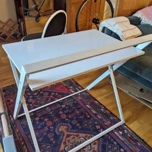 White foldable office desk - Image 3