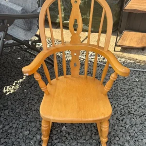 Child’s solid wood rocking chair