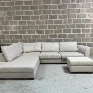 DFS Saphina Corner Sofa with Matching Footstool - Image 2