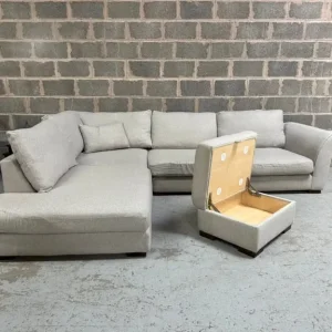 DFS Saphina Corner Sofa with Matching Footstool - Image 4