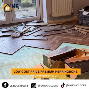 Herringbone Flooring with Bevelled Edges