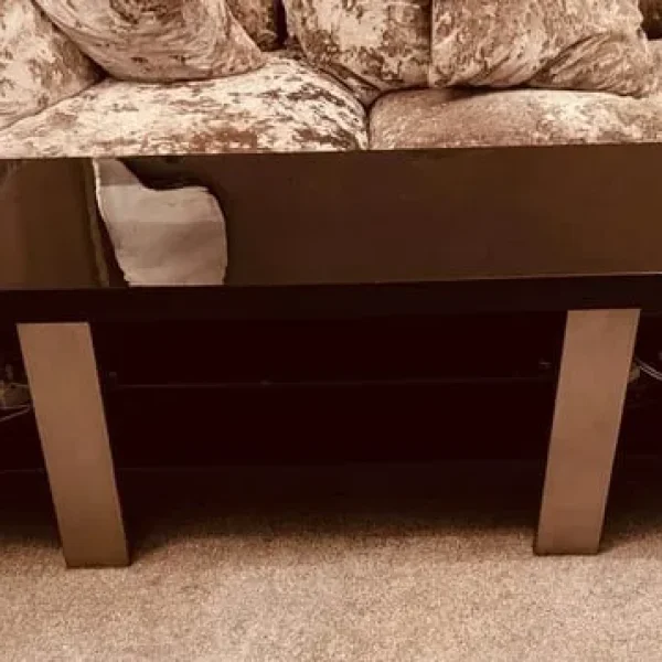 Piano black TV cabinet