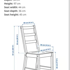NORDVIKEN Ikea Dining Chairs - Set of Four - Image 4