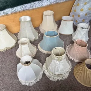 17 large vintage lampshades