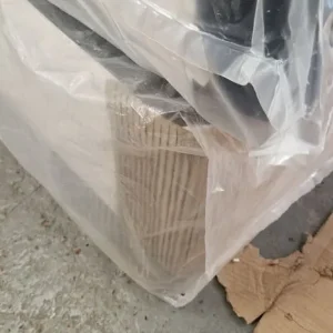 Double 4ft6ins divan bed set with white base, pink headboard and firm mattress - Image 4