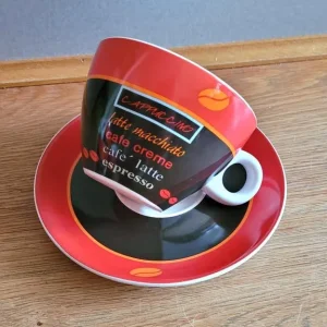 Cappuccino Coffee Mugs with Saucers - Image 2