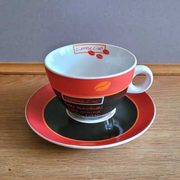 Cappuccino Coffee Mugs with Saucers