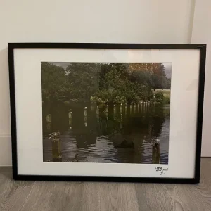 Large IKEA frame with signed photo