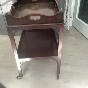 Vintage wooden serving trolley - Image 2