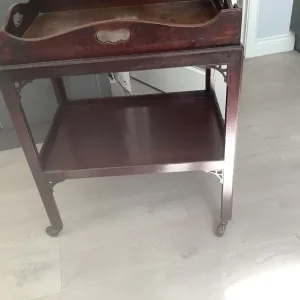 Vintage wooden serving trolley - Image 3