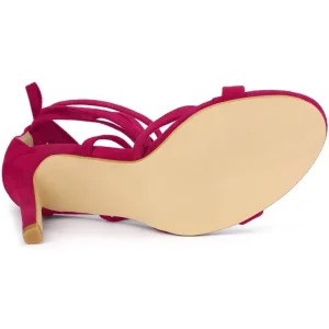 Hot Pink Crisscross Lace-Up Stiletto Heels UK 5 / EU 37 - Image 3