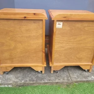 Matching pine bedside cabinets with drawer and shelf - Image 7