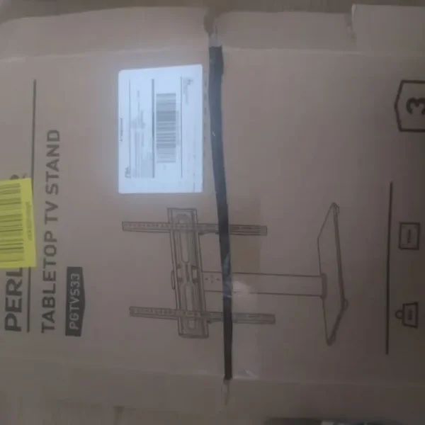 Black metal TV stand