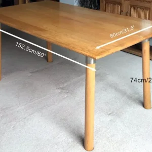 Contemporary solid oak dining table - Image 3