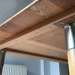 Contemporary solid oak dining table - Image 5