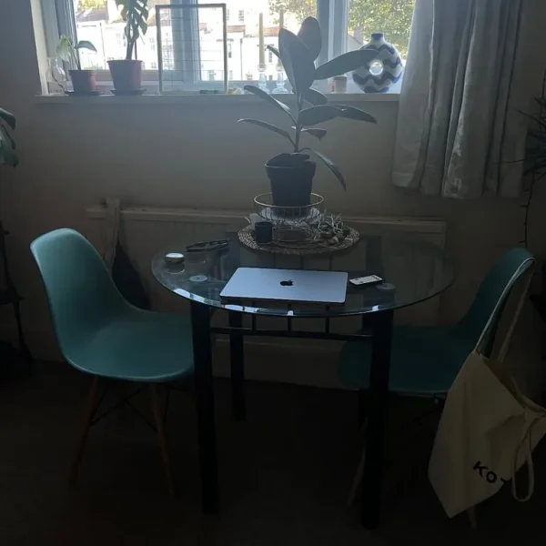 Glass Dining Table and 4 Chairs