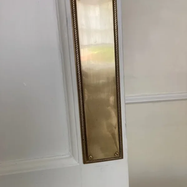 Solid Brass Georgian Plain Finger Plate - 305 x 73 x 6mm