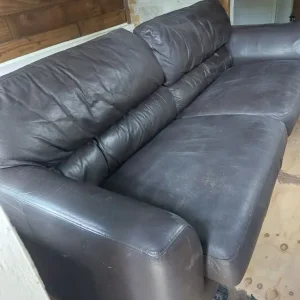 Brown Leather Sofa Suite