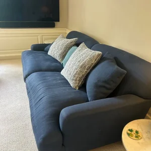 Nkuku Deni Grand Sofa Brera Linen Indigo - Image 4