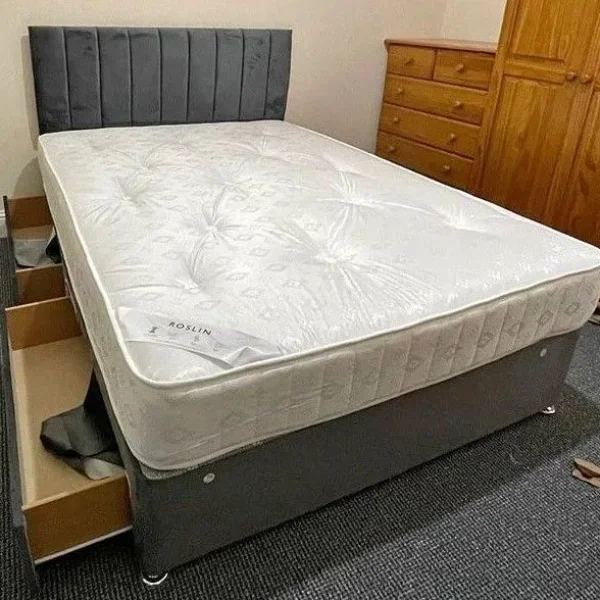 King Size Divan Bed with Mattress – Ready to Use