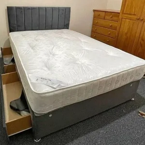 King Size Divan Bed with Mattress – Ready to Use