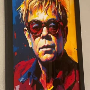 Elton John photos in A4 box frames - Image 2