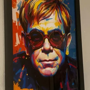 Elton John photos in A4 box frames - Image 3