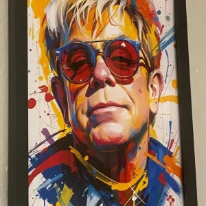 Elton John photos in A4 box frames - Image 4