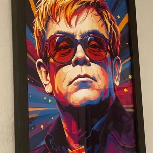 Elton John photos in A4 box frames - Image 6