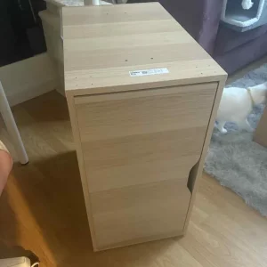 IKEA Storage Unit – White Stained Oak Effect – Adjustable Shelf - Image 2