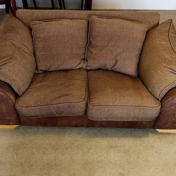 Matching brown sofa pair
