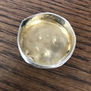 Antique Cut Glass Silver Topped Tubular Pot - Image 6