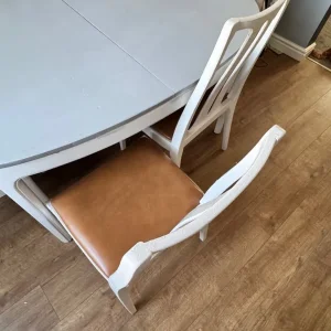 Extendable Wooden Dining Table & 6 Chairs - Image 4