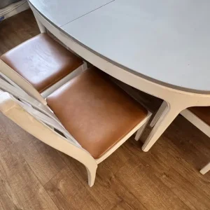 Extendable Wooden Dining Table & 6 Chairs - Image 5