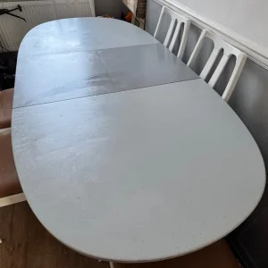 Extendable Wooden Dining Table & 6 Chairs - Image 8