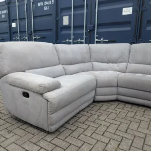 Light Grey Manual Recliner Corner Sofa - Image 3