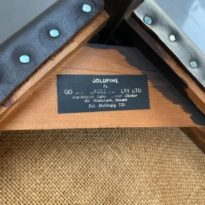 Set of 6 Goldpine Handmade Dining Chairs – Solid Pine, Real Leather - Image 3