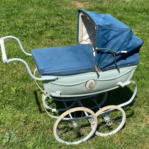 Vintage Coach Built Doll Pram-Original Cover & Hood