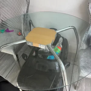 Glass dining table