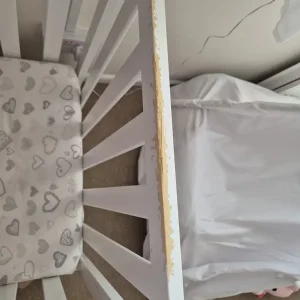 Used cot bed with mattress - Image 4
