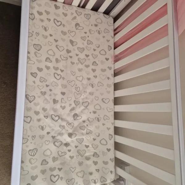 Used cot bed with mattress
