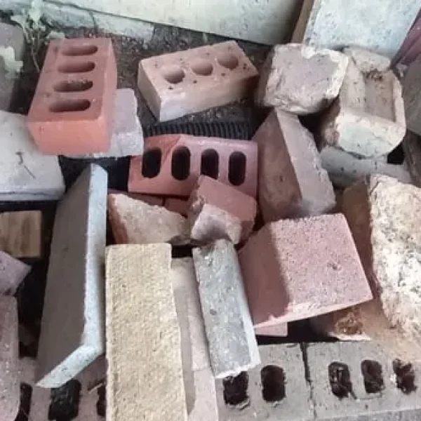 20 free bricks, all different, ready to collect at the front