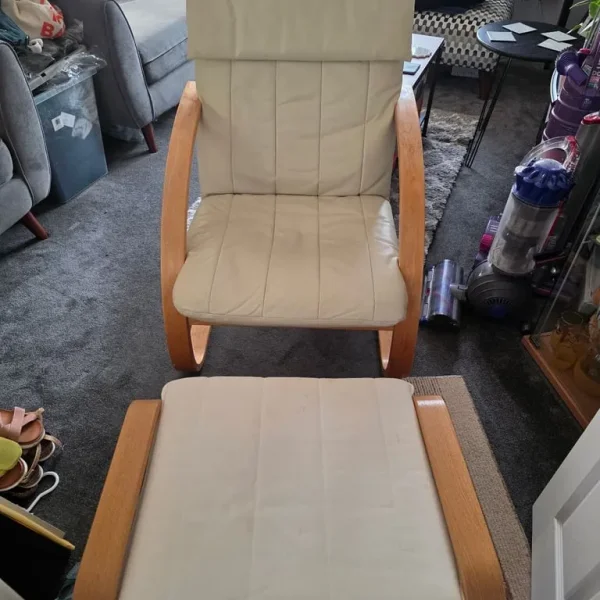 Ikea Poang chair and footstool