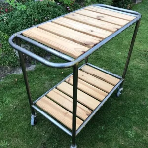 Tea trolly industrial mid century style - Image 3