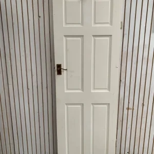 Pine internal 6 panel door white 196cm x 67cm - Image 2