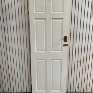 Pine internal 6 panel door white 196cm x 67cm - Image 4